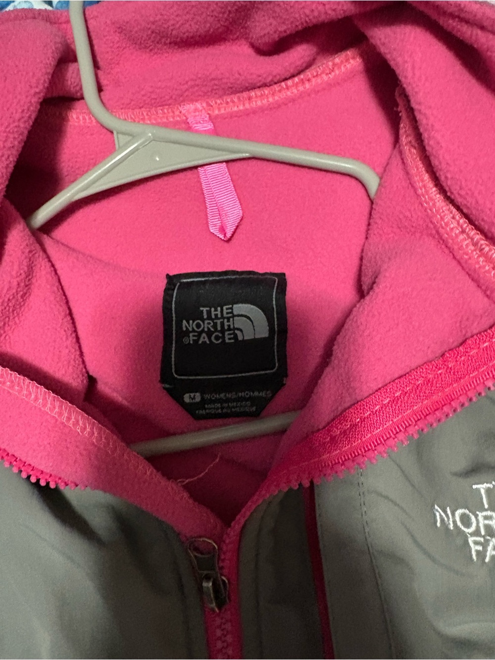 The North Face Pink and Gray Hooded Kids Jacket
